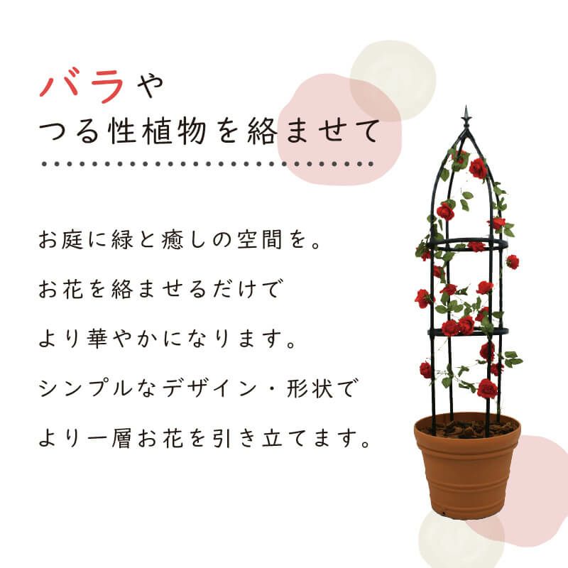 組立かんたんローズオベリスク直径40cm×高さ220cm工具いらずで組立カンタン♪【ローズオベリスクガーデンオベリスクオベリスクつる性植物つる花薔薇バラばら菜園組み立て支柱園芸家庭菜園】