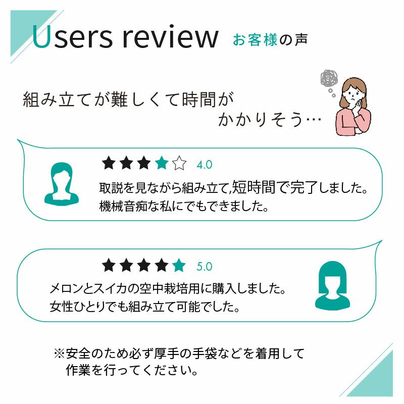 【ケース売り】【送料無料】空中栽培つる棚セット4セット入り【家庭菜園キュウリゴーヤエンドウ小玉スイカ小型カボチャ空中栽培園芸支柱用品キット野菜作り】