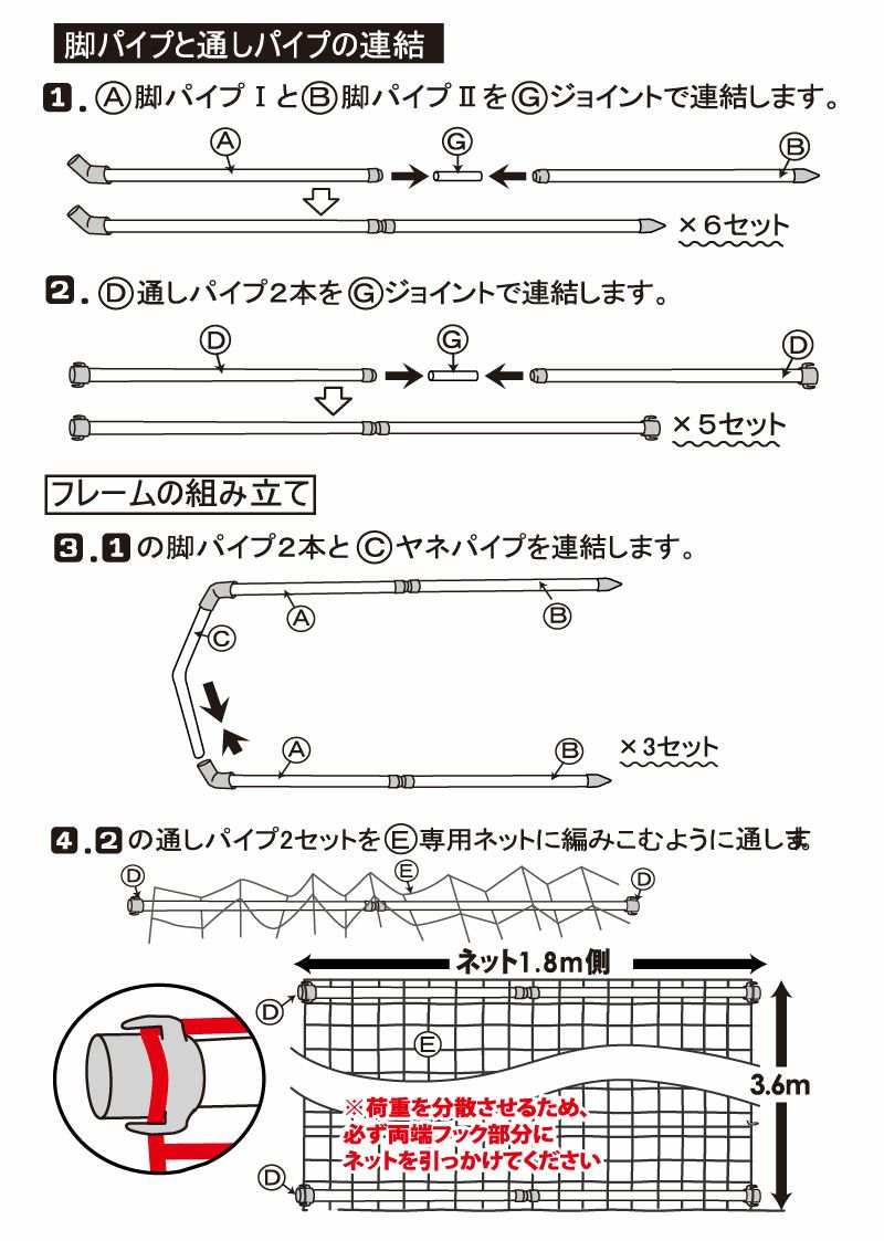 【ケース売り】【送料無料】空中栽培つる棚セット4セット入り【家庭菜園キュウリゴーヤエンドウ小玉スイカ小型カボチャ空中栽培園芸支柱用品キット野菜作り】