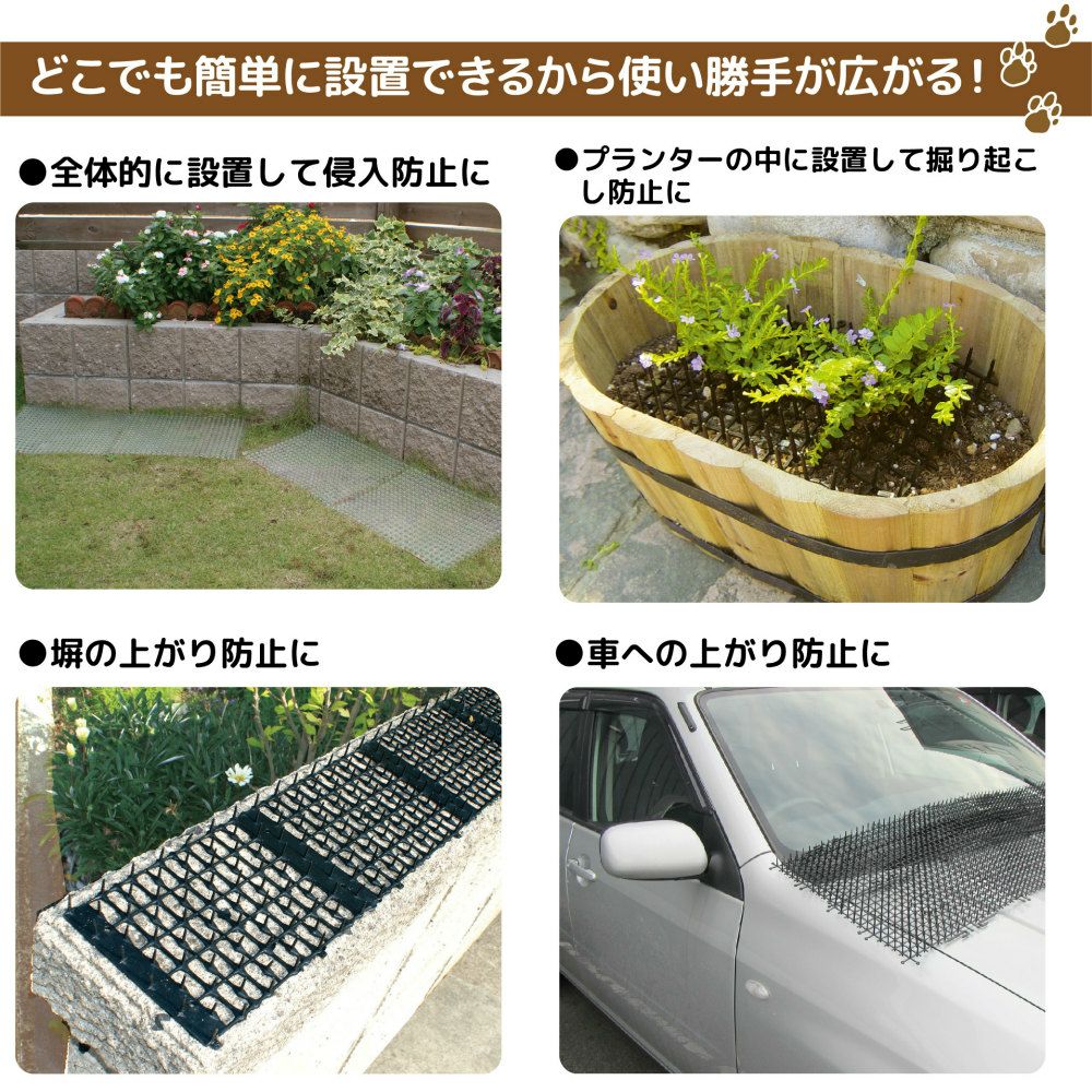 【ケース売り】【送料無料】猫よけここダメシート透明タイプ100枚入【猫よけ対策猫よけグッズ猫除けシートマットセットイタズラ防止野良猫対策】