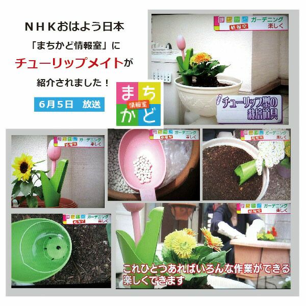 チューリップメイト１セット【ベランダ園芸支柱ガーデングッズ雑貨チューリップギフトショベルピンセット肥料土プランター母の日】