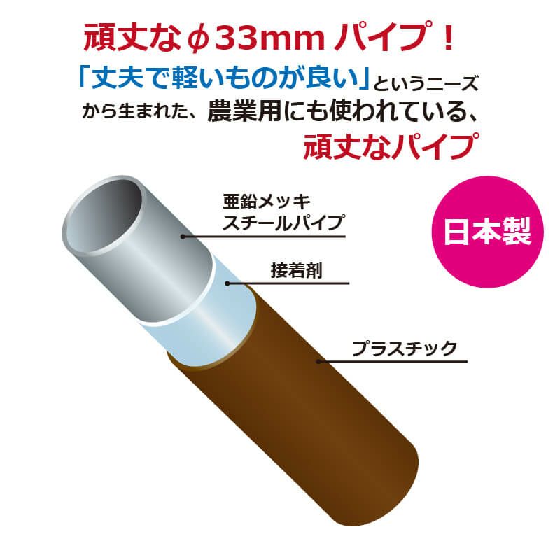daim ガーデンアグリ 打込み用杭 直径33mm 100cm 1本入