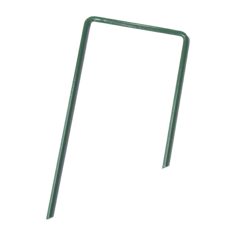 ワイドタイプのピンで人工芝をしっかり押さえる！人工芝ピンおさえ押さえワイドタイプ50本入【園芸支柱ガーデニング家庭菜園用品用具防草グリーン剣先タイプ人工芝】