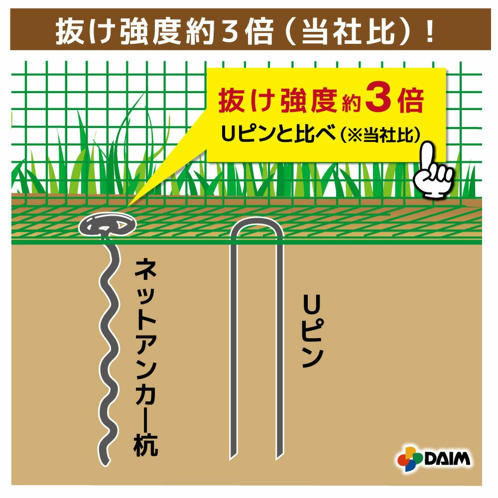 daim ネットアンカー杭 20cm 20本入 