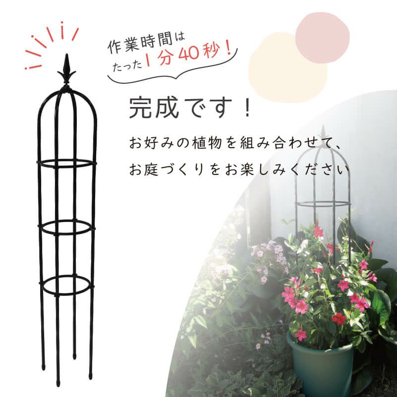 daim スモールオベリスク 直径21cm×高さ120cm【園芸 支柱 竹 ガーデニング 家庭菜園 かぼちゃ 用品】