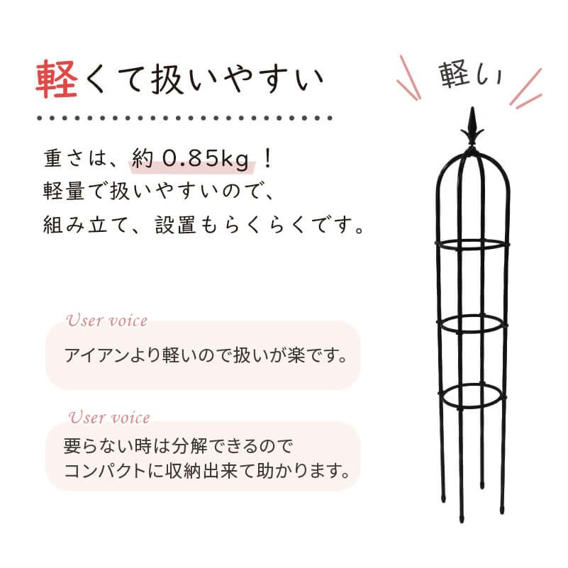 daim スモールオベリスク 直径21cm×高さ120cm【園芸 支柱 竹 ガーデニング 家庭菜園 かぼちゃ 用品】