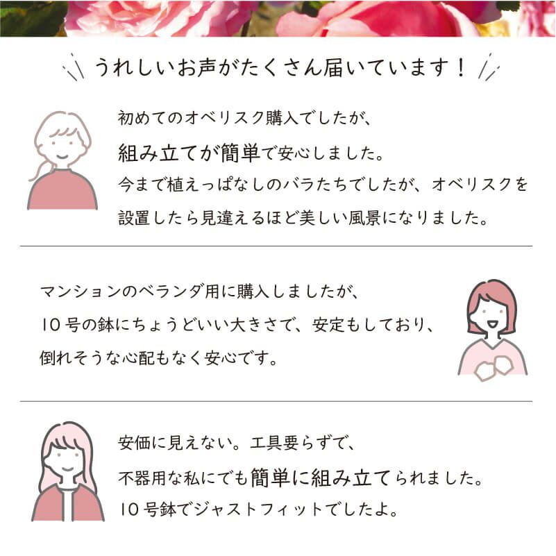 daim スモールオベリスク 直径21cm×高さ120cm【園芸 支柱 竹 ガーデニング 家庭菜園 かぼちゃ 用品】