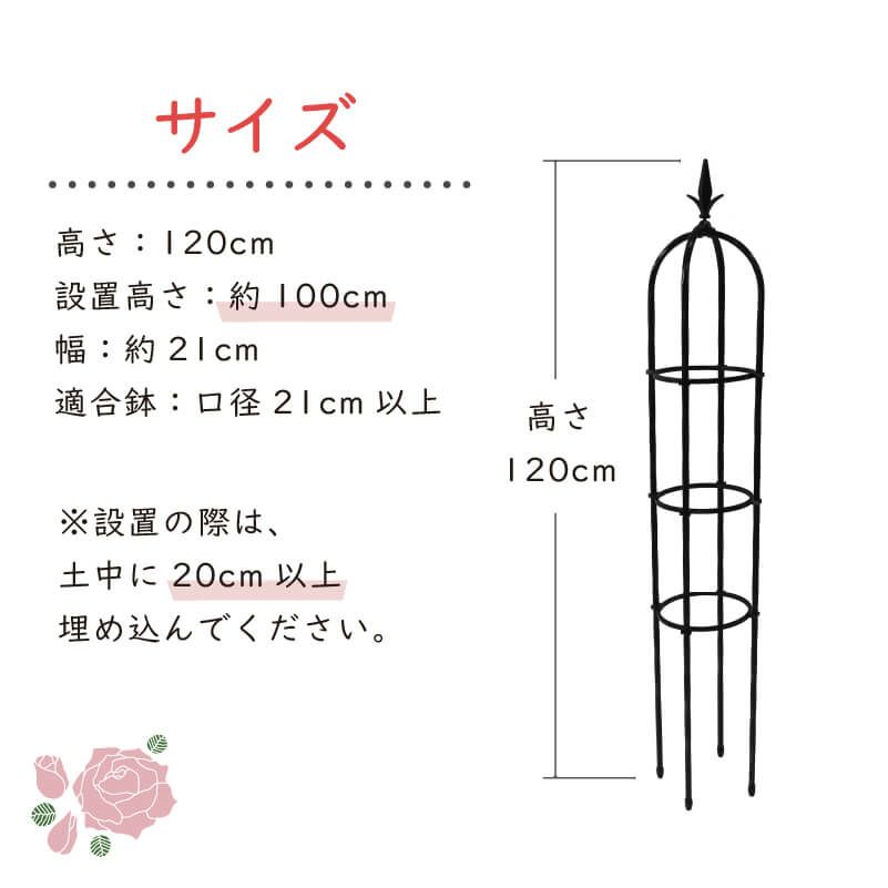daim スモールオベリスク 直径21cm×高さ120cm【園芸 支柱 竹 ガーデニング 家庭菜園 かぼちゃ 用品】