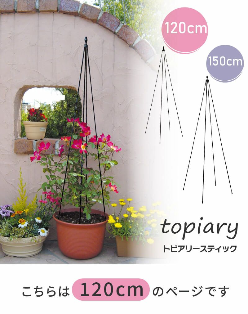 daim トピアリースティック 8mm 120cm トピアリー バラ クレマチス 花 ガーデニング 支柱 おしゃれ 園芸 庭 ベランダ バルコニー 玄関 サポート