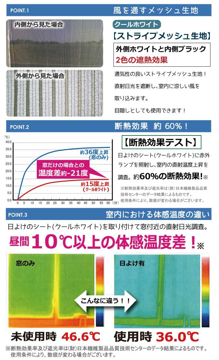 daim 日よけのシート つりさげ クールホワイト 幅1m×高さ2m 日よけ 窓 日よけスクリーン シート 日除け 目隠し 窓用 熱中症対策 節電対策 サンシェード ウッドデッキ