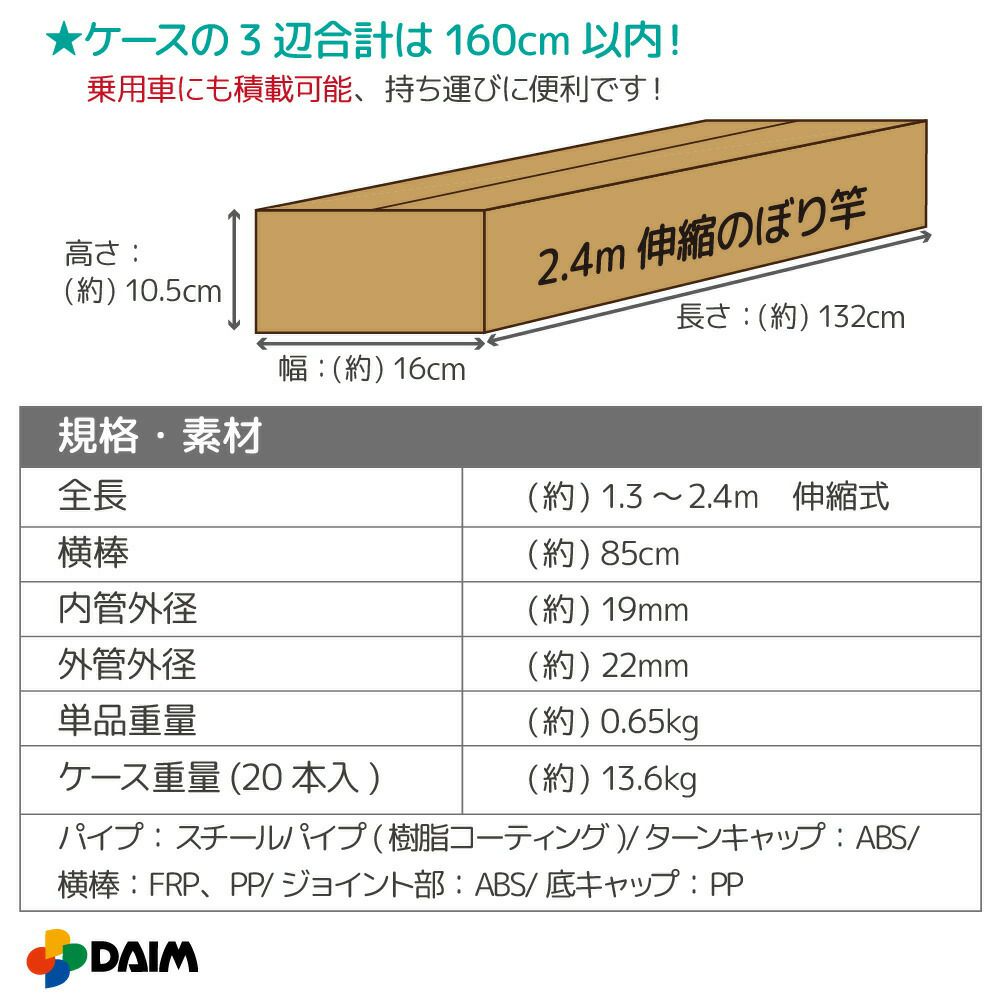 【日本製】3ｍ3段伸縮のぼり用ポール10本入り1.1ｍ～3ｍ伸縮式【白】横棒85cm【のぼりポールのぼり竿のぼり旗販促用品販売促進】