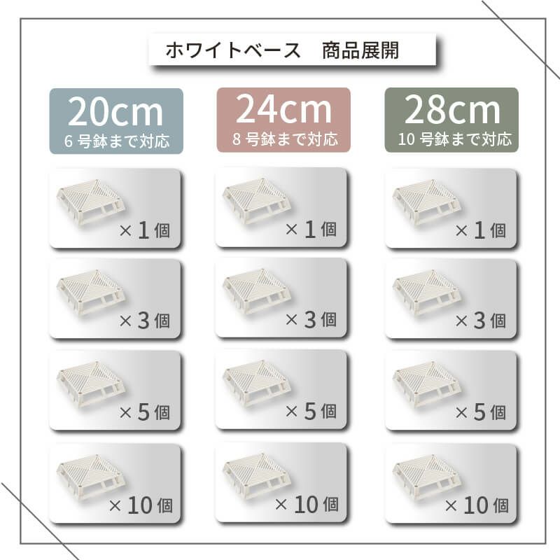 daim ホワイトベース 28cm 5個