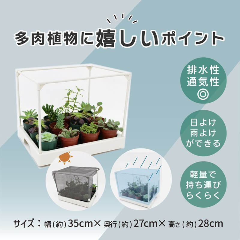 daim 多肉マンション 幅35cm×奥行き27cm×高さ28cm 全3色 オフホワイト アイスグレー ブラック