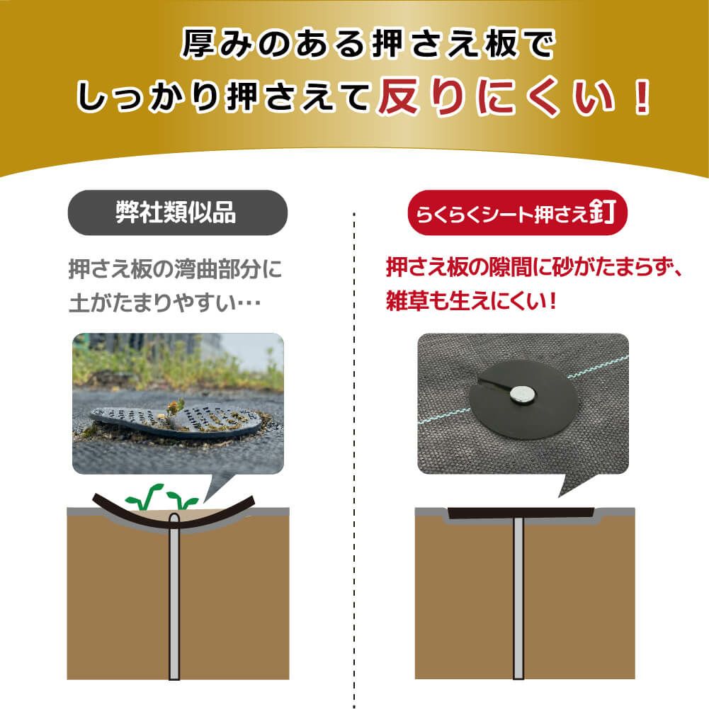 daim らくらくシート押さえ釘 長さ15cm 50本入【園芸 防草 雑草対策 防草シート ピン  釘押さえ おさえ ガーデニング 家庭菜園 用品 用具 シート 固定 効率 農業 農業資材 一体型】