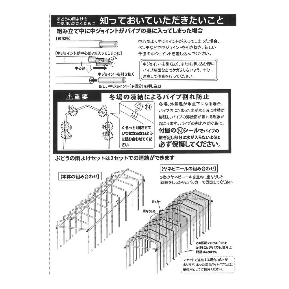 daim ぶどうの雨よけセット くだもの棚 ぶどう 雨除け 葡萄 ブドウ バーゴラ ガーデンアーチ